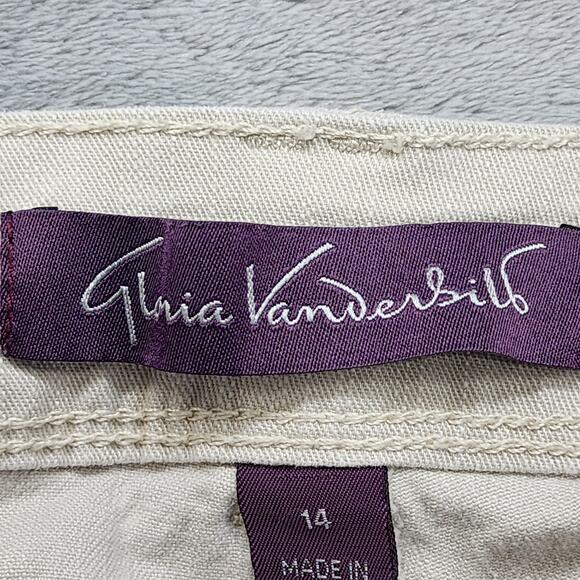 Gloria Vanderbilt Jeans Womens 14 Beige Marnie Skimmer Stretch Denim Casual - Picture 4 of 14